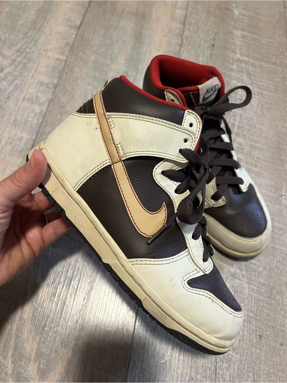 Kids Nike Dunk High SE baroque Brown high top sneakers Size 3Y